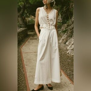Doen Hillaire salt White Wide Leg cotton pants